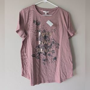 Maurices Women's Pink Short Sleeve Shirt Size Medium NWT